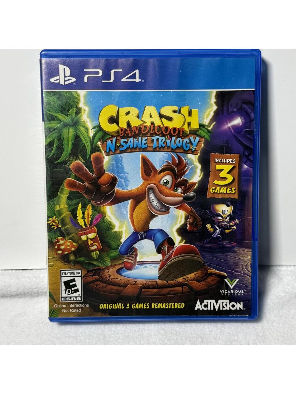 Crash Bandicoot N. Sane Trilogy PS4 Game Activision - Includes 3 Games in one.